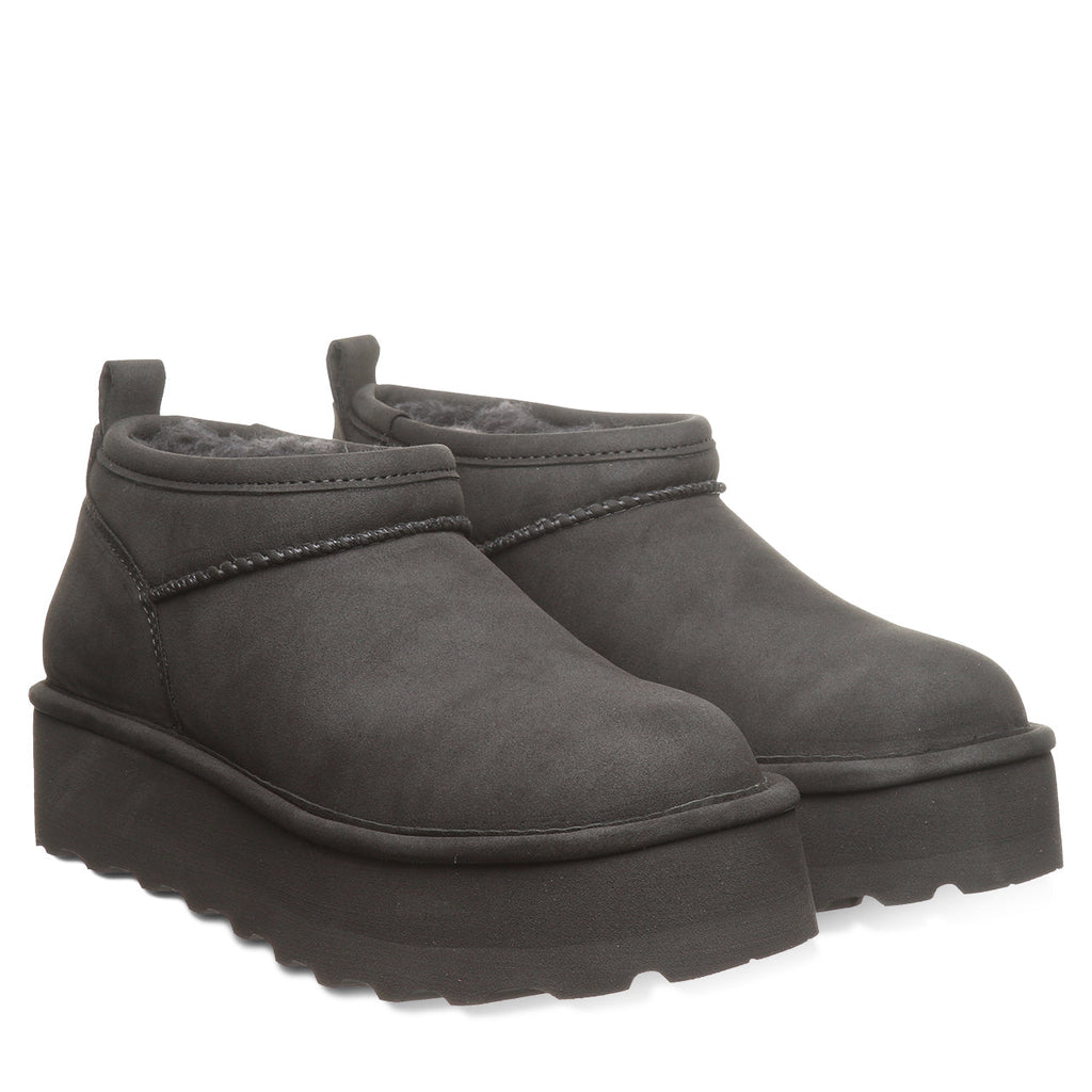 Retro Super Shorty Vegan Booties in Carbon