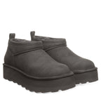 Retro Super Shorty Vegan Booties in Carbon