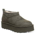 Retro Super Shorty Vegan Platform Boots in Algae