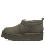 Retro Super Shorty Vegan Platform Boots in Algae