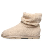 Snuggle Plush Faux Fur Booties in Oat