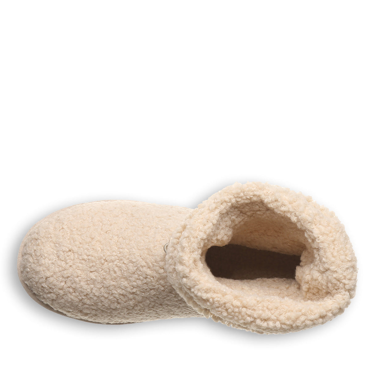 Snuggle Plush Faux Fur Booties in Oat