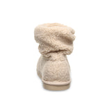Snuggle Plush Faux Fur Booties in Oat