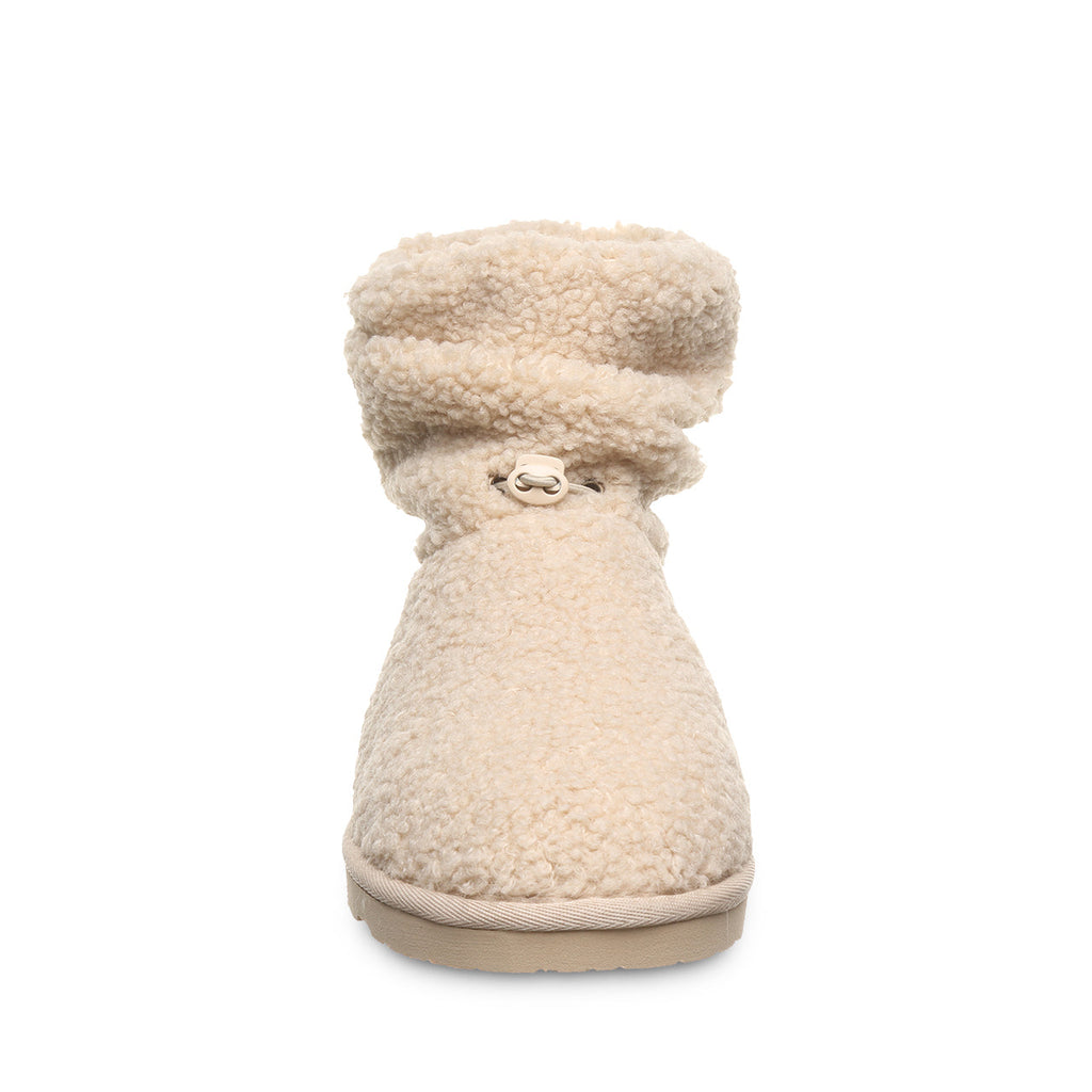 Snuggle Plush Faux Fur Booties in Oat