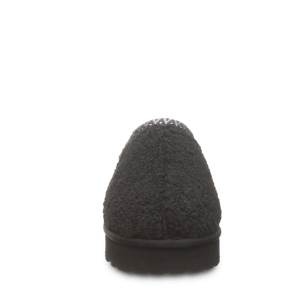 Snuggle Martis Faux Fur Slippers in Black