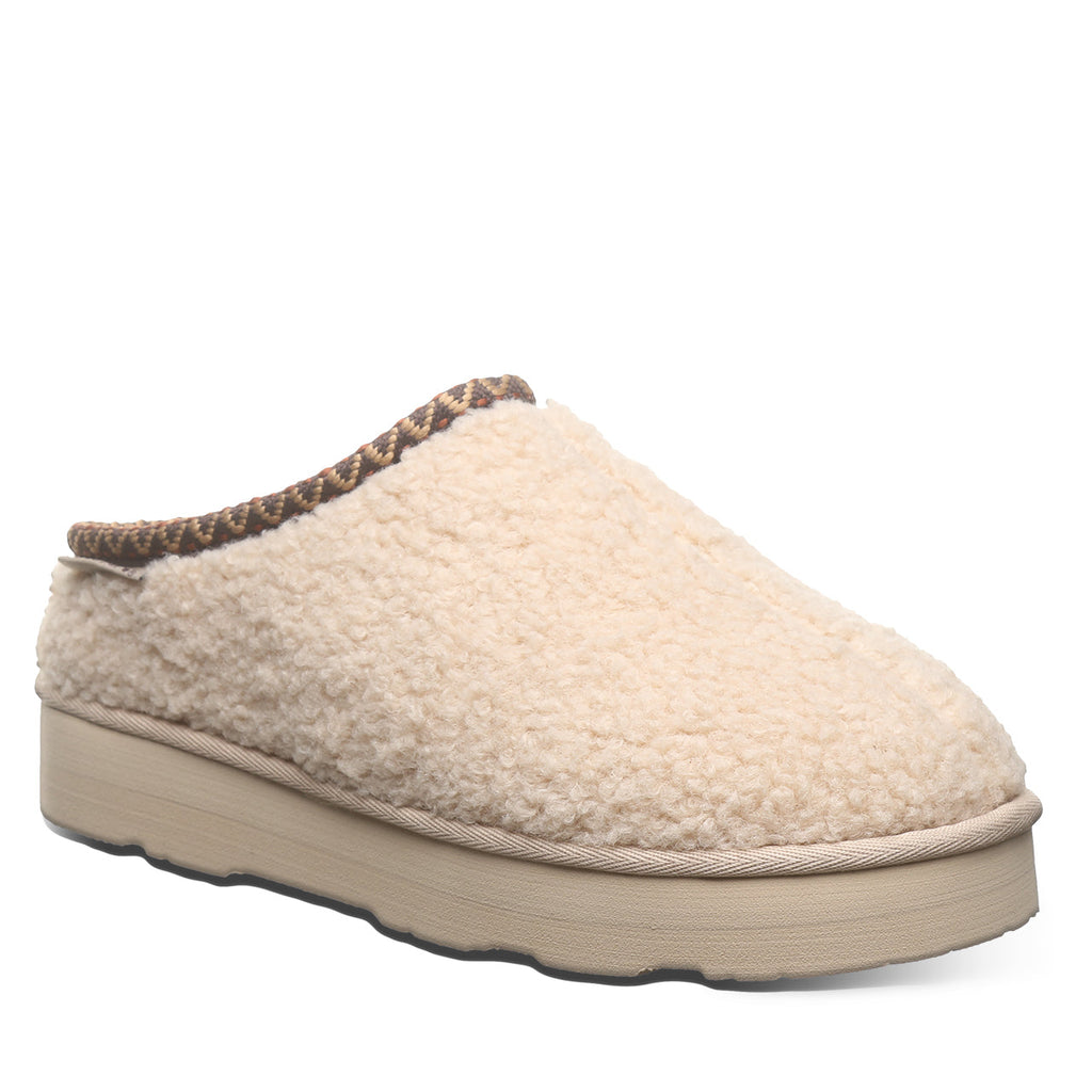 Snuggle Martis Faux Fur Slippers in Oat