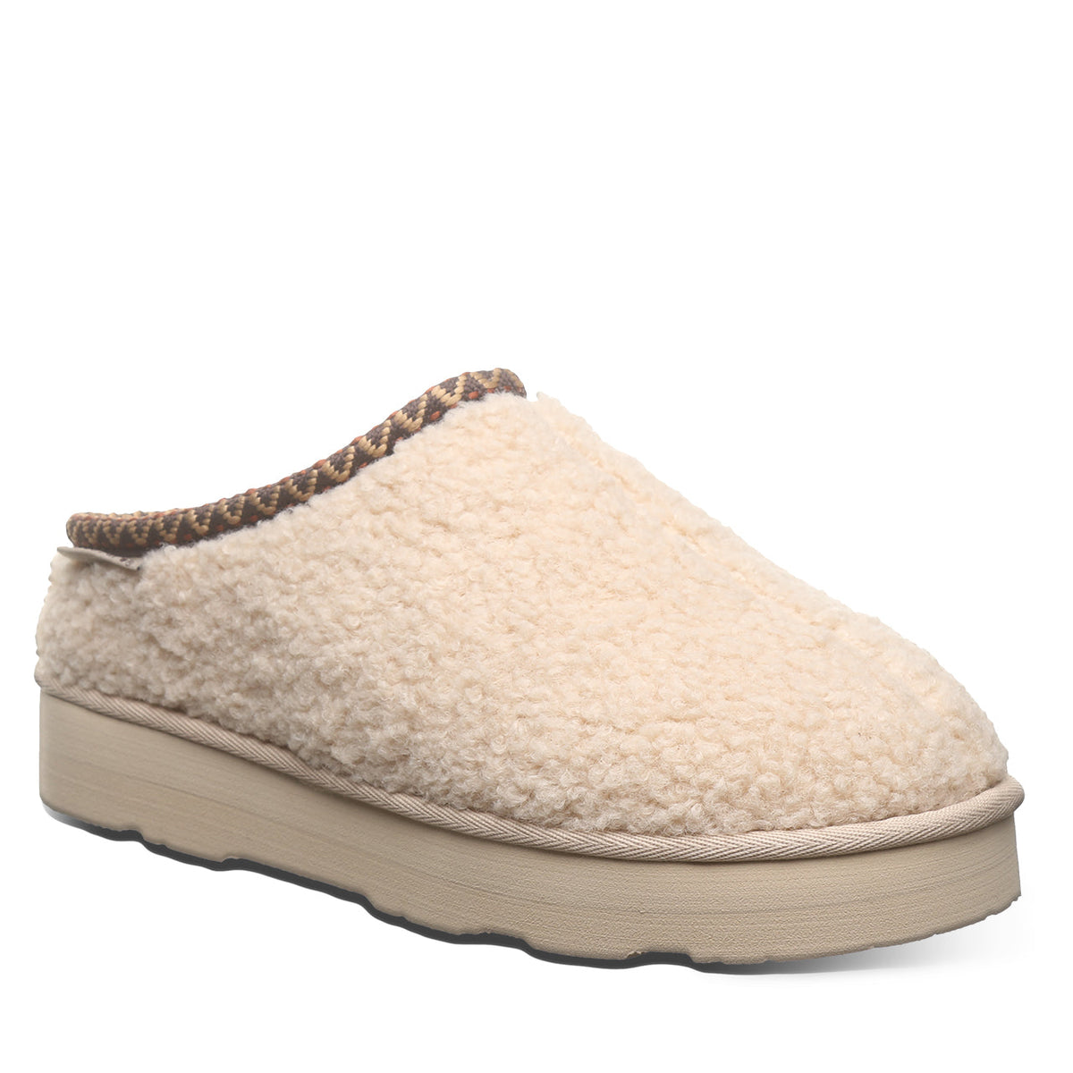 Snuggle Martis Faux Fur Slippers in Oat