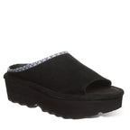 Navigate Suede Slide Sandals in Black