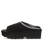 Navigate Suede Slide Sandals in Black