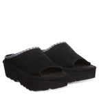 Navigate Suede Slide Sandals in Black