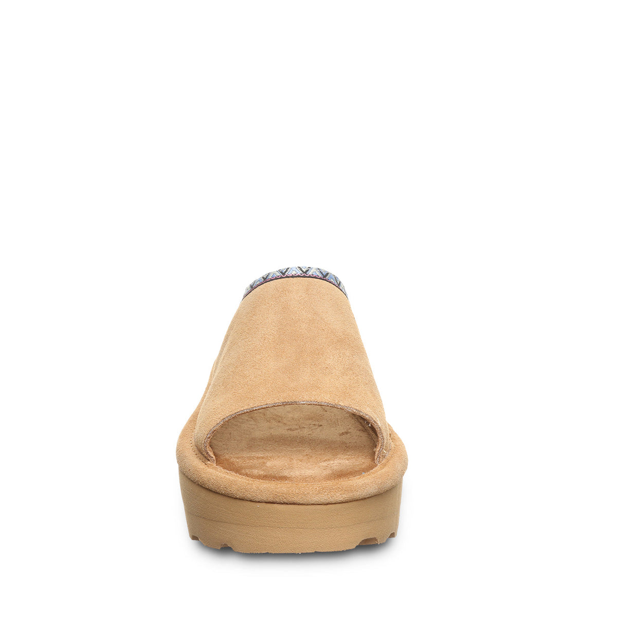Navigate Suede Slide Sandals in Iced Coffee