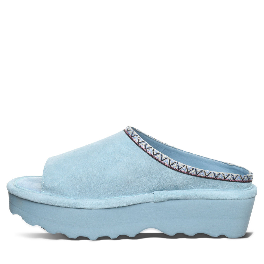 Navigate Heeled Slide Sandals in Tourmaline Blue