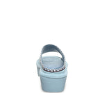 Navigate Heeled Slide Sandals in Tourmaline Blue