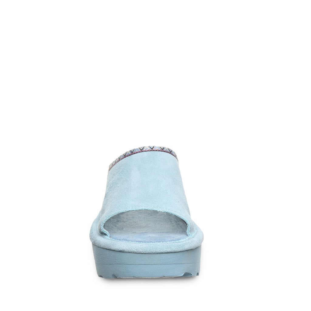 Navigate Heeled Slide Sandals in Tourmaline Blue