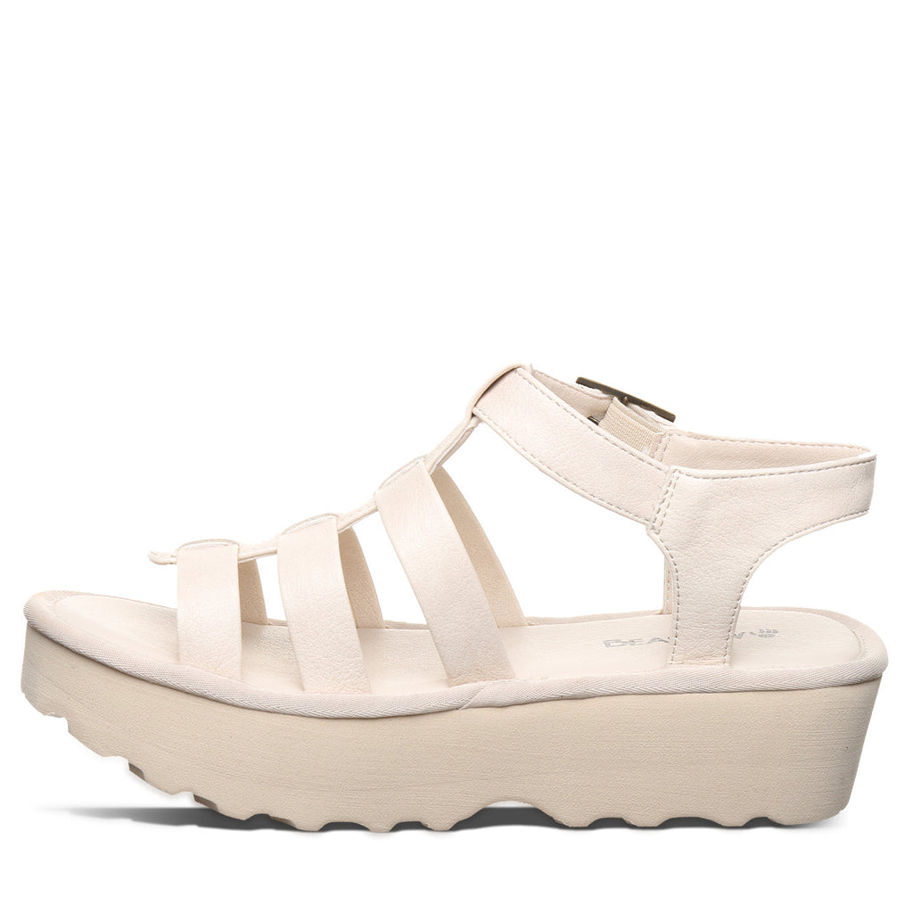 High Seas Buckle Sandals in Bone