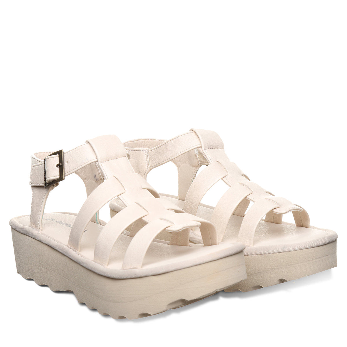 High Seas Buckle Sandals in Bone