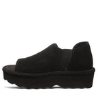 Sail Suede Flatform Sandals in Black