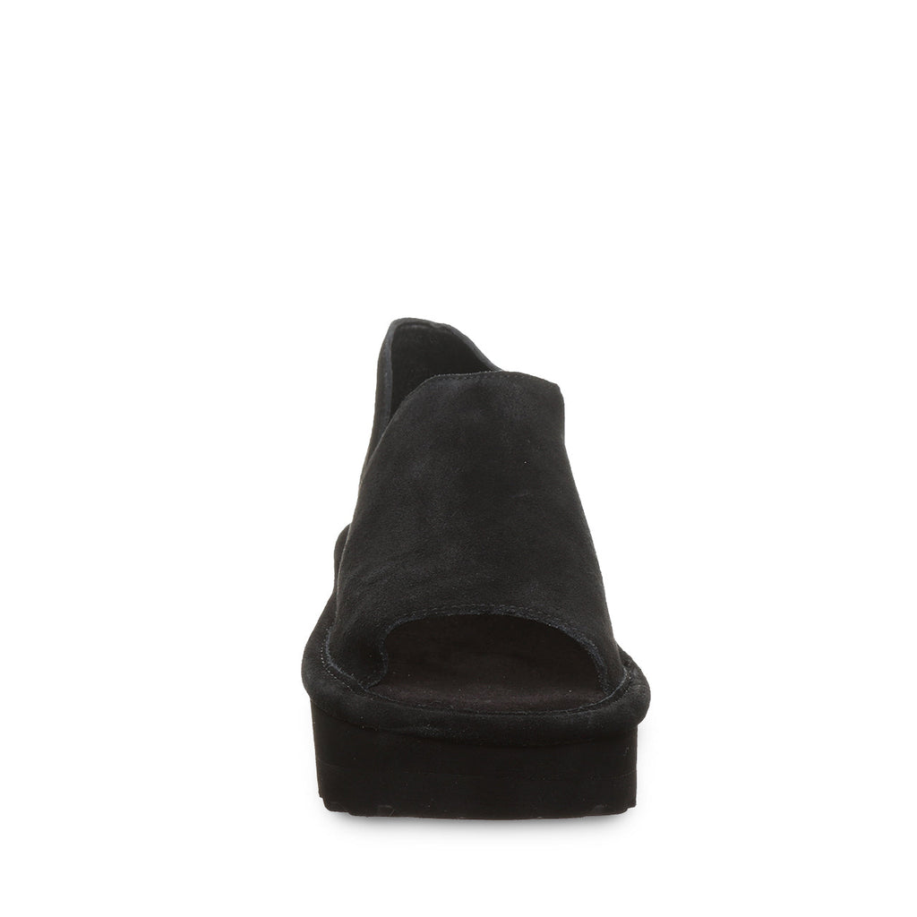 Sail Suede Flatform Sandals in Black