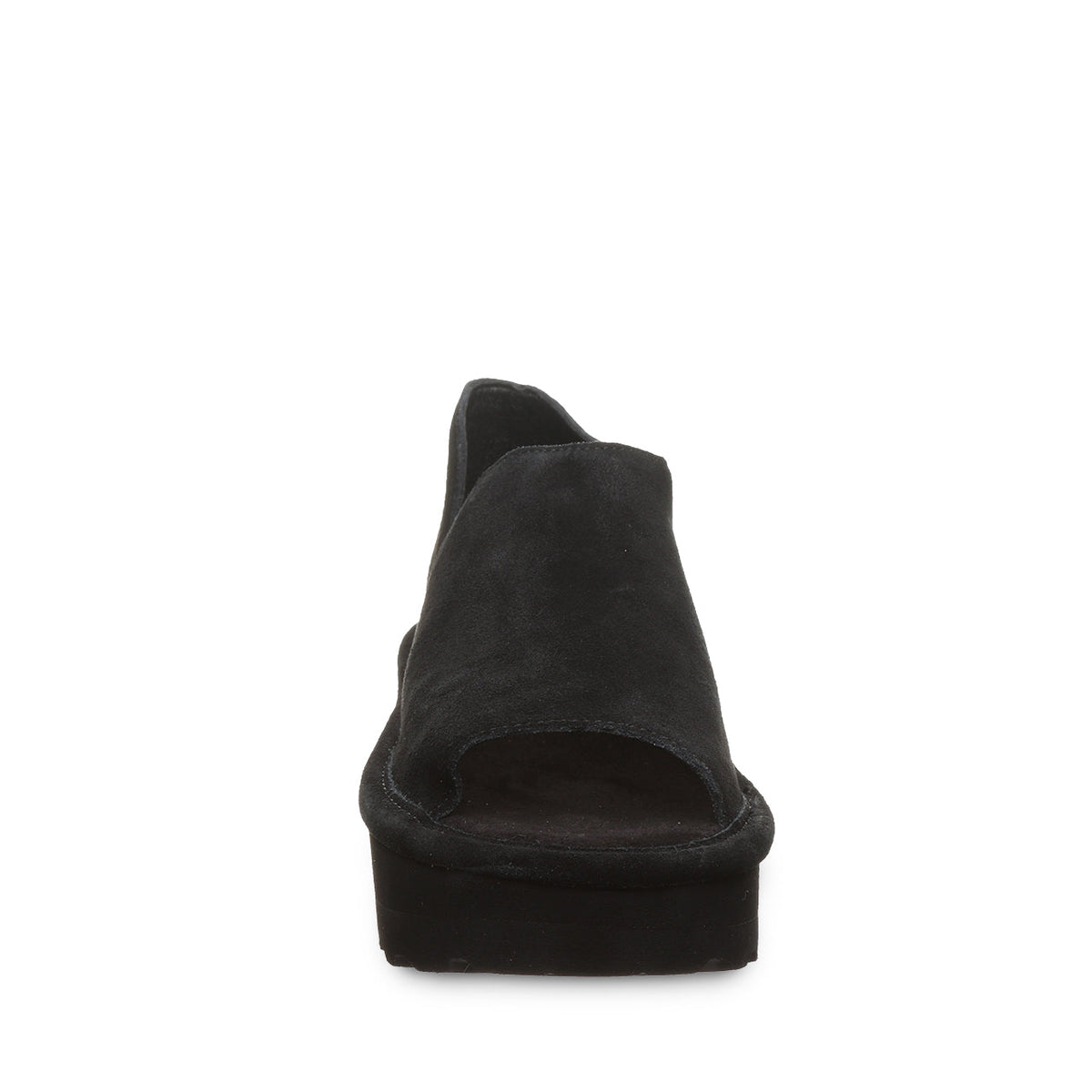 Sail Suede Flatform Sandals in Black