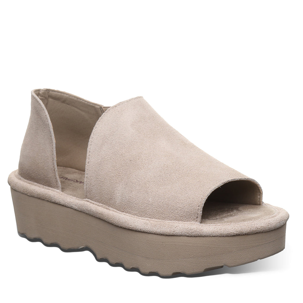 Sail Suede Flatform Sandals in Mushroom