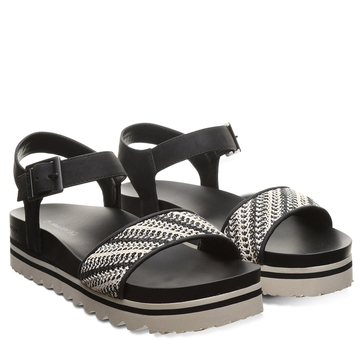 Orion Sandals in Black And White