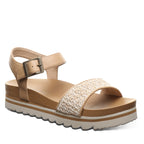 Orion Ankle Strap Sandals in Natural