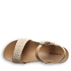 Orion Ankle Strap Sandals in Natural