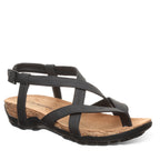 Casita Strappy Buckle Sandals in Black