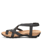 Casita Strappy Buckle Sandals in Black