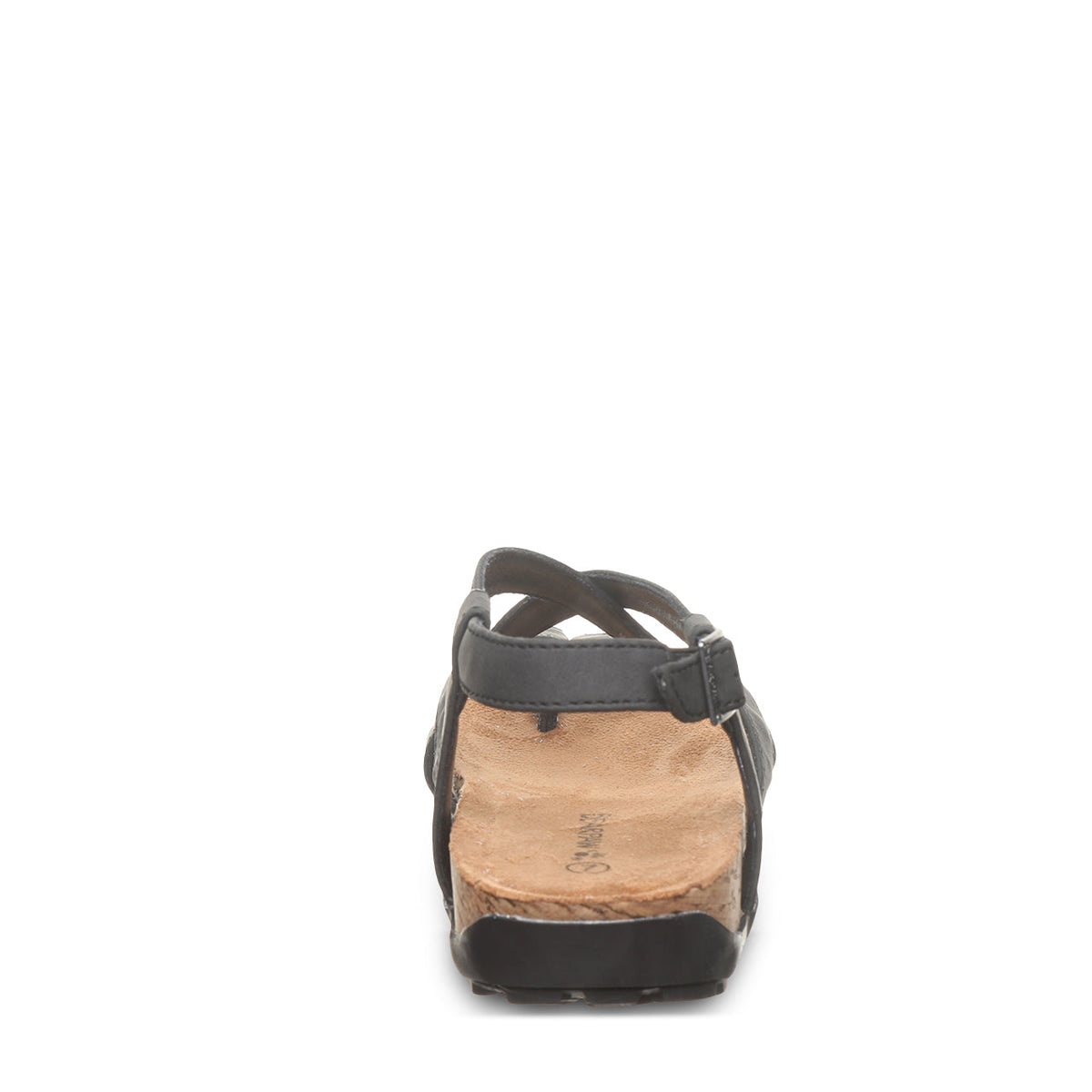Casita Strappy Buckle Sandals in Black