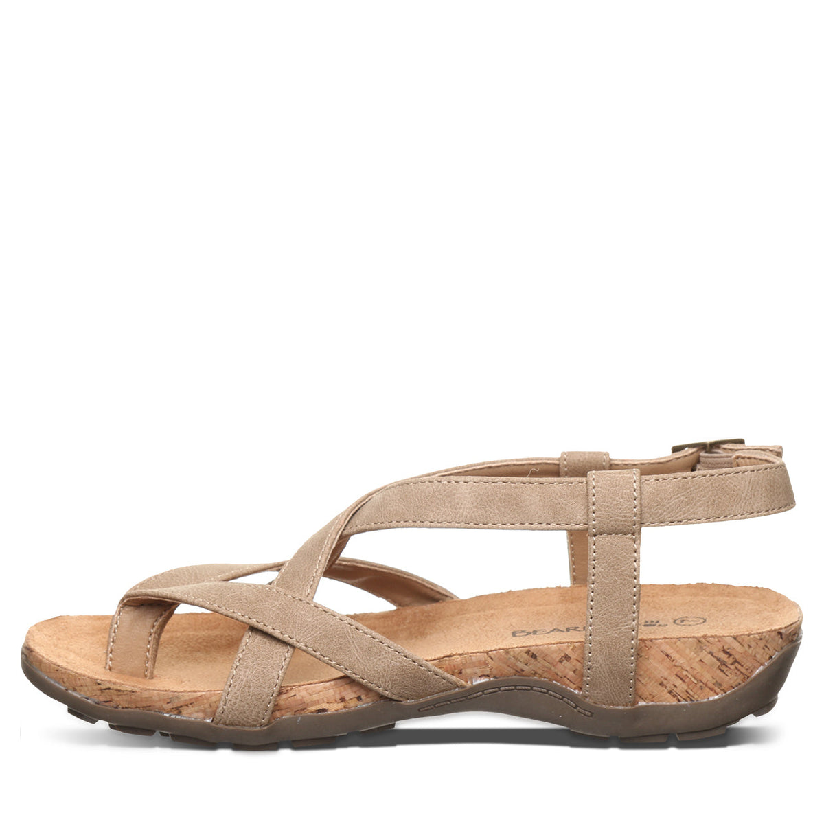 Casita Crisscross Strap Sandals in Brown