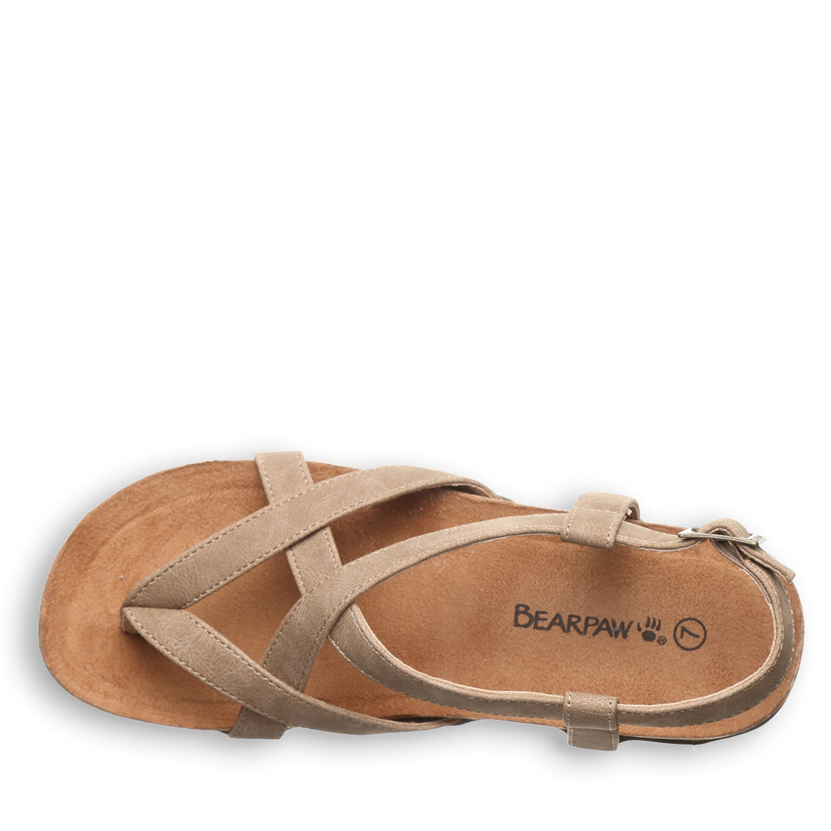 Casita Crisscross Strap Sandals in Brown