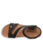 Solana Flow Strap Sandals in Black