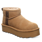Retro October Platform Booties in Iced Coffee