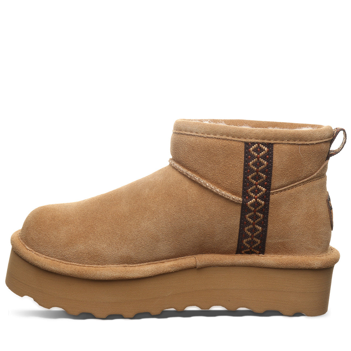 Retro October Platform Booties in Iced Coffee