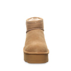 Retro October Platform Booties in Iced Coffee