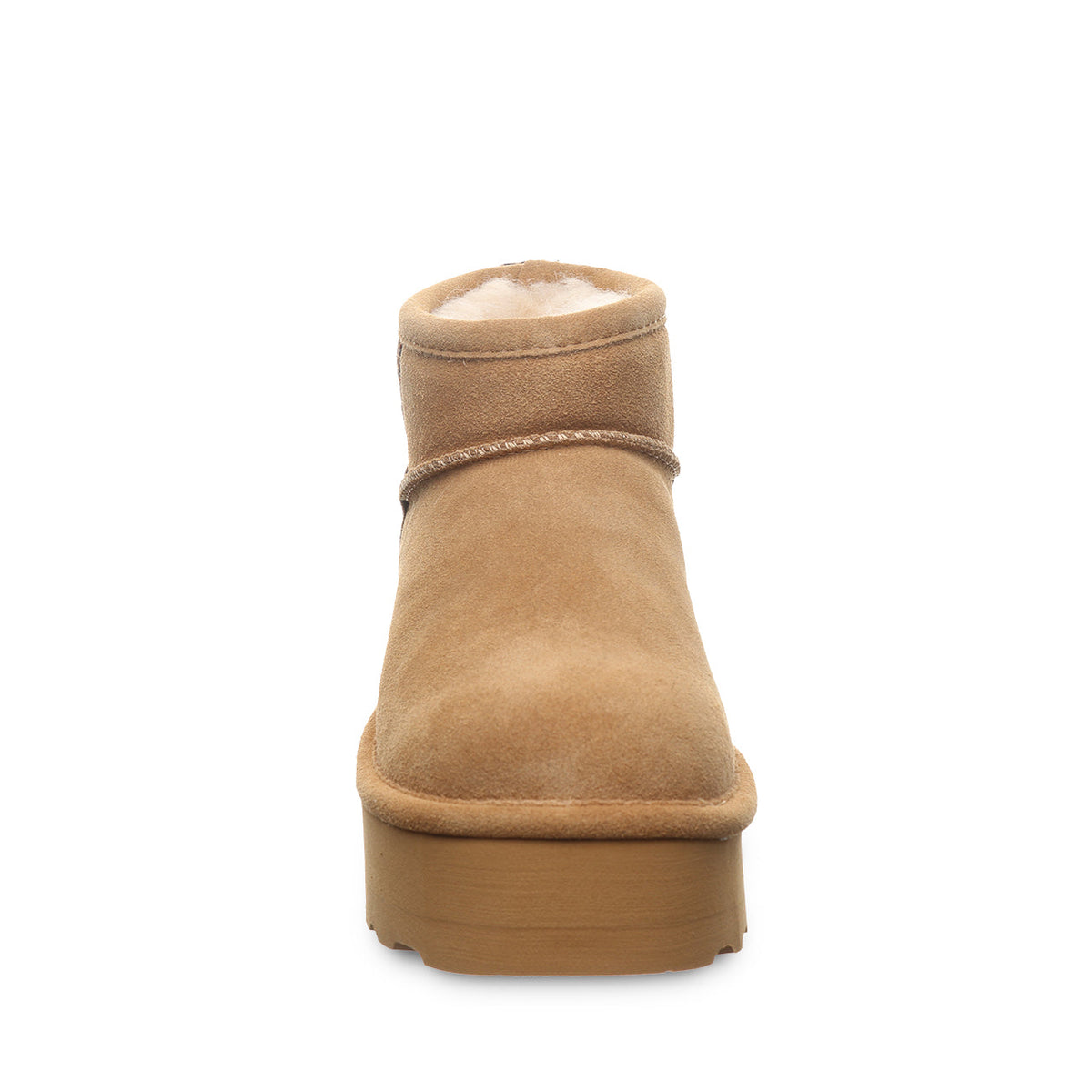 Retro October Platform Booties in Iced Coffee