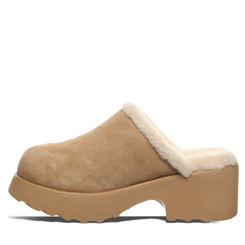 Marnie Slip On Suede Clogs in Iced Coffee
