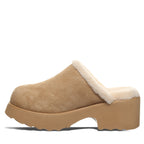 Marnie Slip On Suede Clogs in Iced Coffee