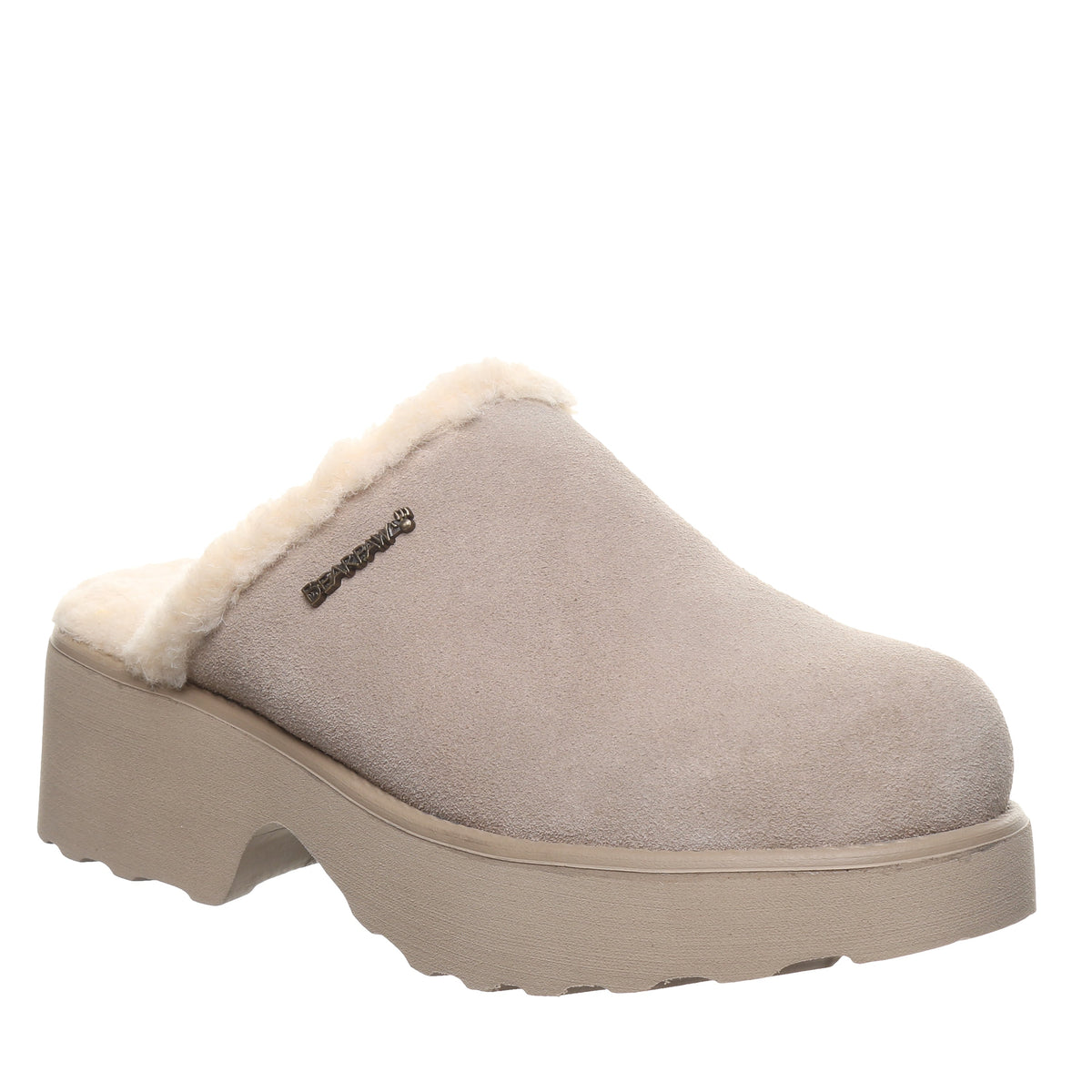 Marnie Casual Slip On Clogs in Mushroom