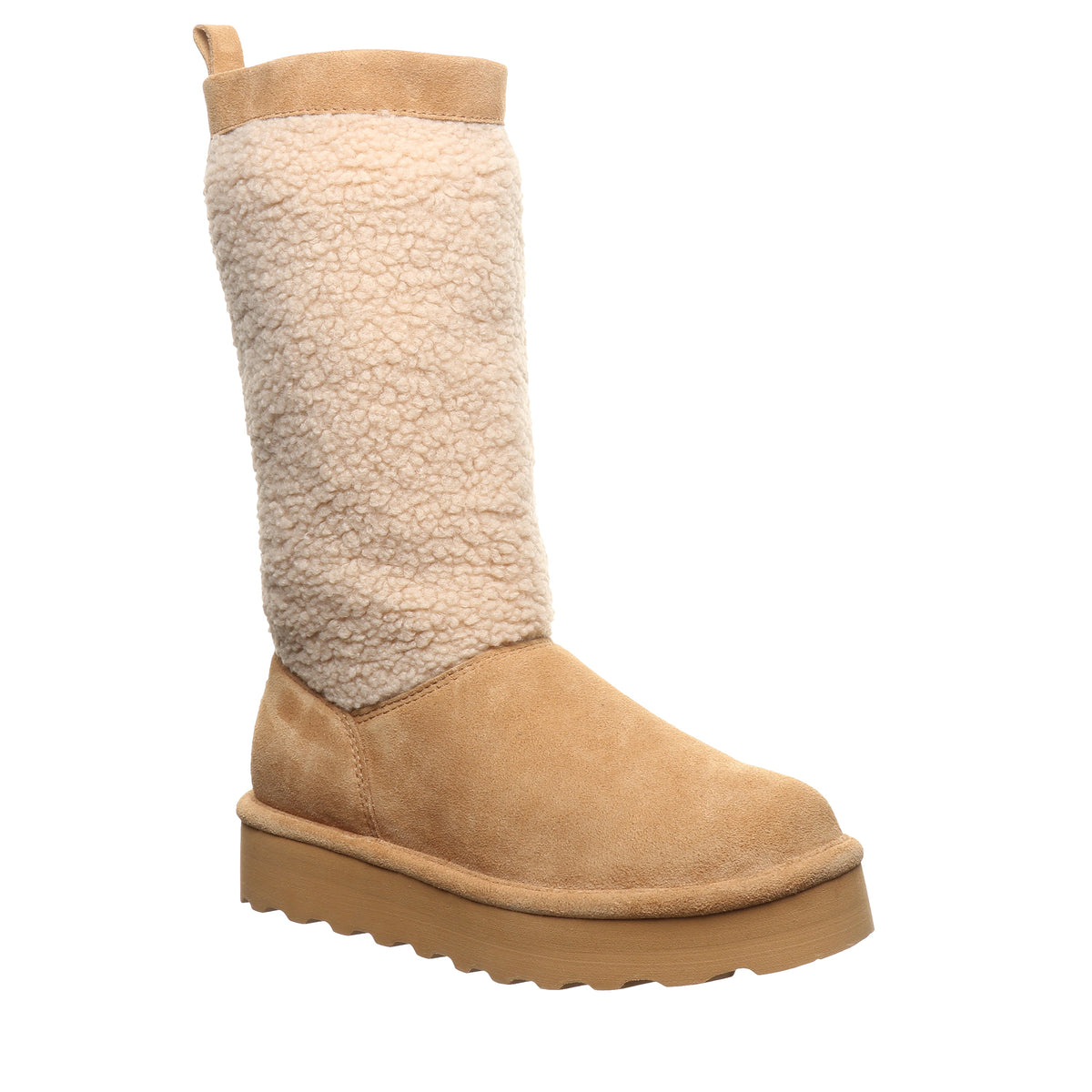 Snuggle Murphy Platform Tall Boots in Iced Coffee