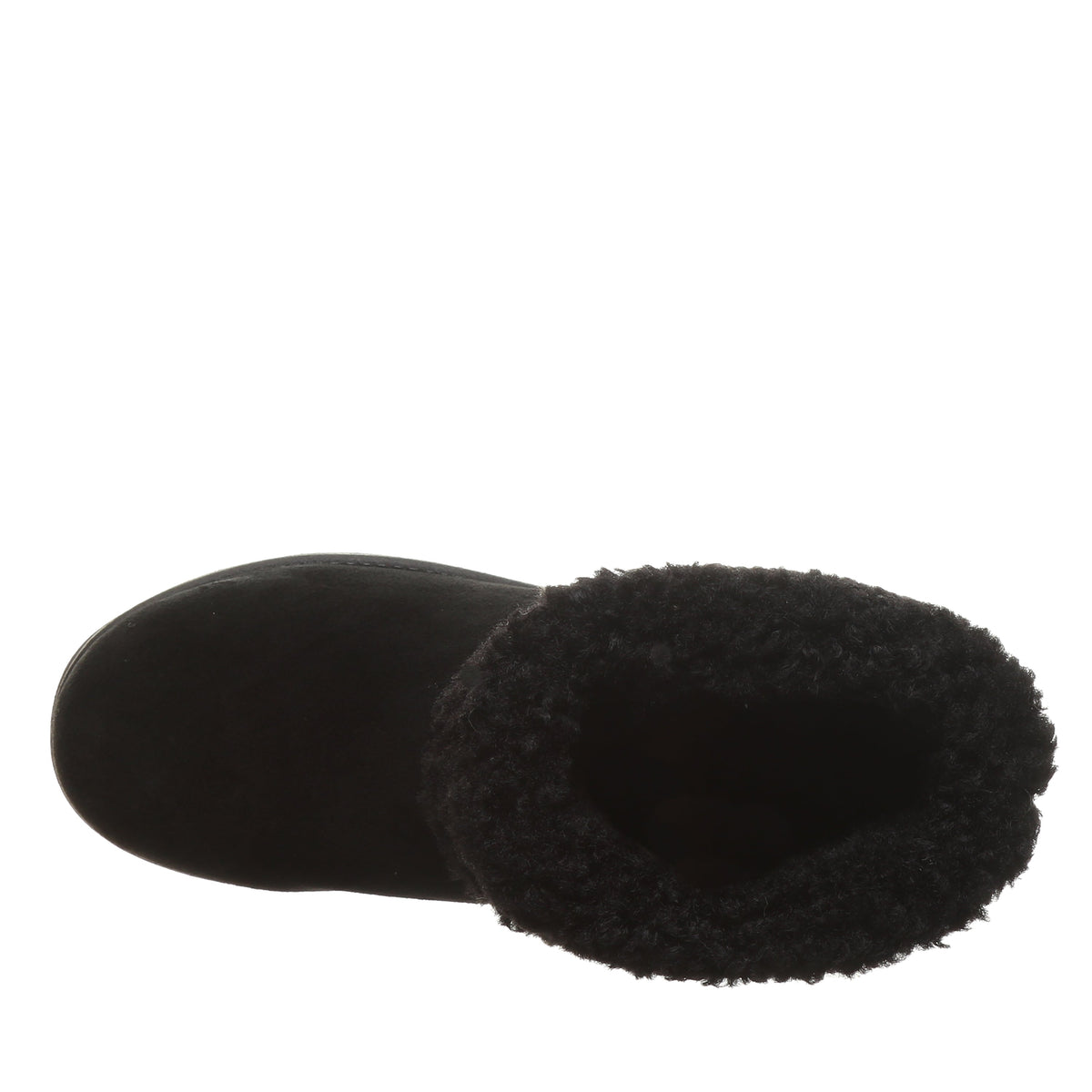 Persephone Faux Fur Collar Booties in Black