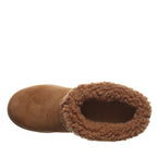 Persephone Faux Fur Collar Booties in Hickory