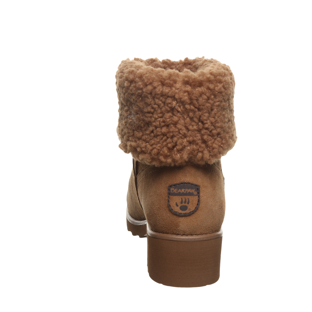 Persephone Faux Fur Collar Booties in Hickory