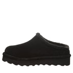 Izzy Platform Suede Clogs in Black