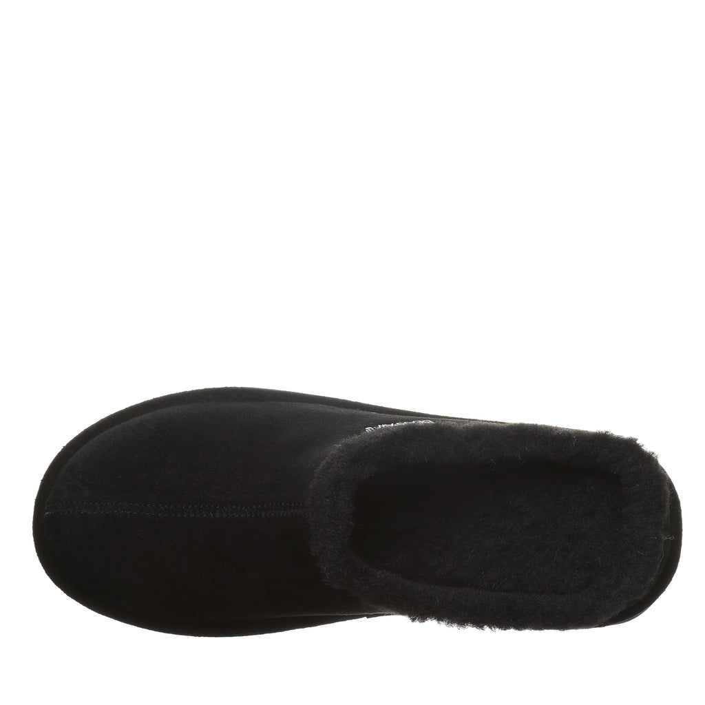 Izzy Platform Suede Clogs in Black