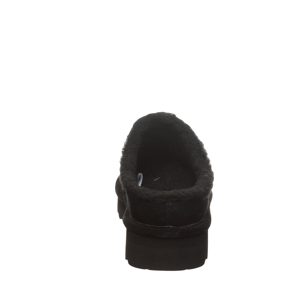 Izzy Platform Suede Clogs in Black