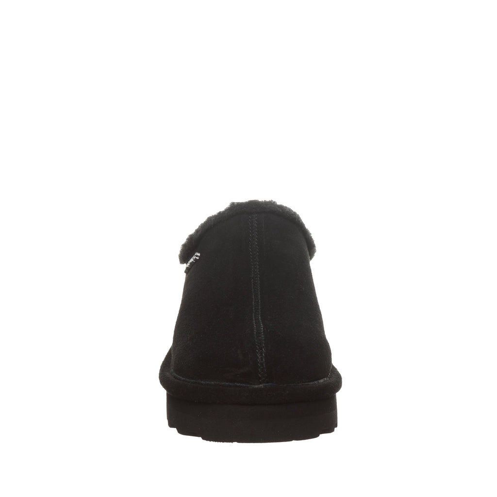 Izzy Platform Suede Clogs in Black