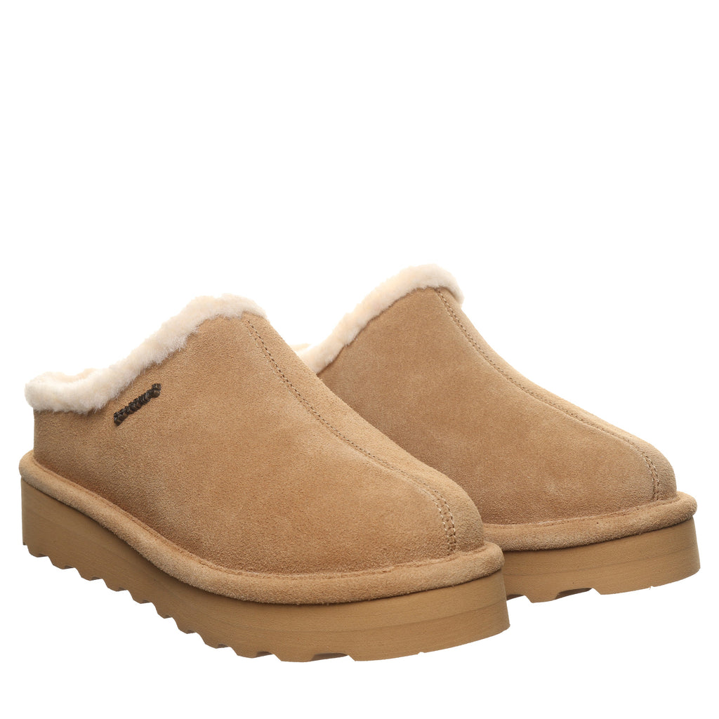 Izzy Platform Low Clog Slippers in Iced Coffee