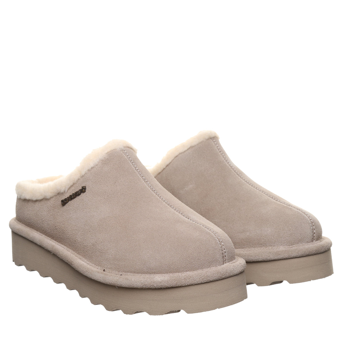 Izzy Platform Low Clog Slippers in Mushroom